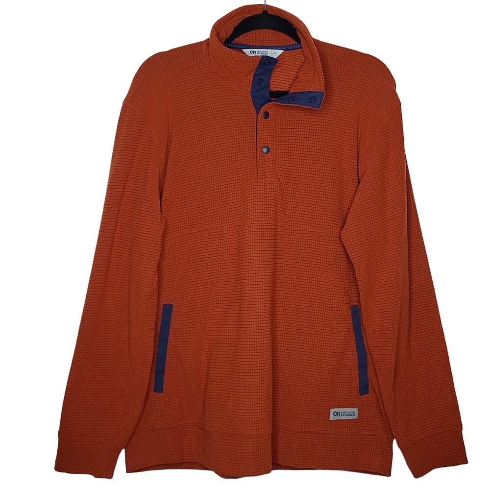 Outdoor Research Trail Mix Snap Pullover Fleece Sweater Redrock 288548 Large